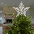 thumbnail image 5 of FeiFu Christmas Tree Star Topper Sparkling Tree Top Decoration Festive Finial Ornament Fits Standard Christmas Tree Sizes, 5 of 6