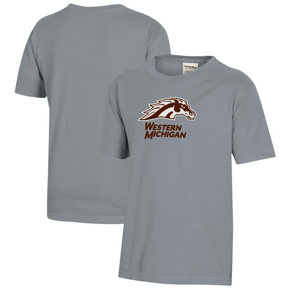 Youth Gray Western Michigan Broncos Logo Comfort Wash T-Shirt