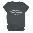 thumbnail image 1 of Tuniques pour Femmes Manches Courtes Décontractées Imprimé Lettres Col Rond Tee Tops Tunique, 1 of 3
