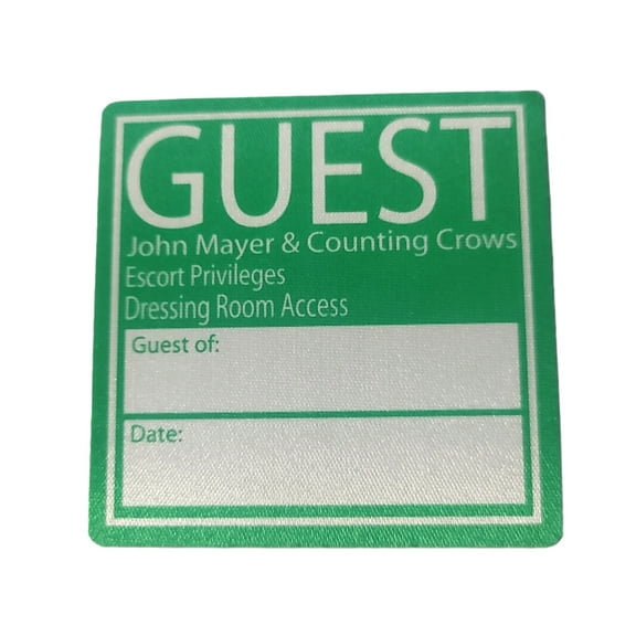 John Mayer  Counting Crows 2003 Guest Backstage Pass OTTO