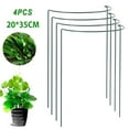 thumbnail image 1 of Generic Garden Plant Support Stake 20*35 cm Steel Green Half Ring Cage, 1 of 11