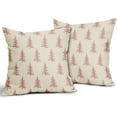thumbnail image 2 of Christmas Tree Pillow Covers 18x18 Set of 2 Red Xmas Rustic Style Winter Print Decorative Outdoor Pillowcases Farmhouse Vintage Holiday Decorations Throw Cushion Case Decor for Couch Sofa Bed, 2 of 6