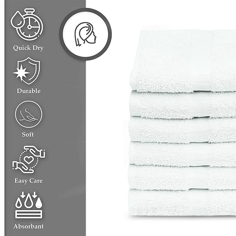 Gold Textiles 36 packs White Bath Towels Bulk 20x40 inches Cotton Blend  Economy for Commercial Uses
