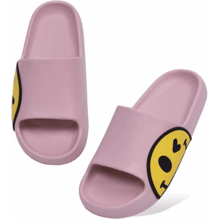 

Wish Sandals for Girls and Boys Women s Slipper Sandals EVA Non-Slip Indoor and Outdoor Kids Slippers Smile Face Open Toe Spa Bath Pool Fitness House Leisure Shower Shoes S222