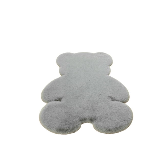Wosthever Alfombra de poliéster con dibujos de animales para dormitorio Conjuntos de muebles de sala de estar Gris 45x60cm Wosthever HA071713-16