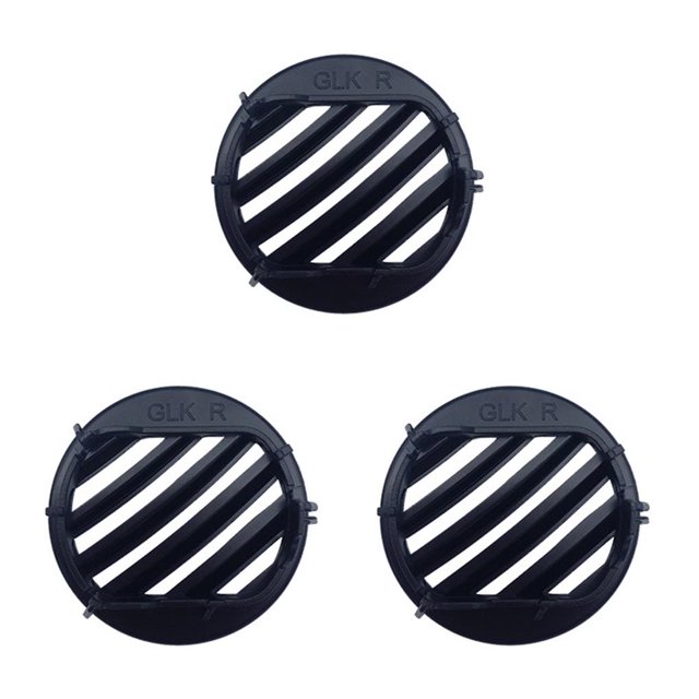Sidaley Reemplazo de rejilla negra/marrón de salida de aire izquierda/derecha de ventilación de aire acondicionado pequeño para Negro Correcto 3piezas Sidaley CBP064558