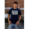 thumbnail image 3 of Funny New Father Real Men Make Twins Men's Graphic T Shirt Tees Brisco Brands S, 3 of 5
