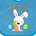 thumbnail image 4 of Inktastic My 1st Easter Bunny with Eggs and Carrot Boys or Girls Baby Bib, 4 of 4