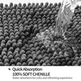 thumbnail image 6 of Evlmd Bathroom Rugs, Extra Soft Absorbent Shaggy Chenille Bath Rugs, Non-Slip Dark Grey Bath Mats for Bathroom Floor Tub and Shower, Home Decor Accessories, 16" X 24", 6 of 6