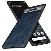 X-level Google Pixel 7 Pro Case, Anti-Scratch Premium PU Leather Soft TPU Bumper Shockproof Protective Phone Cover Case for Google Pixel 7 Pro (Blue)