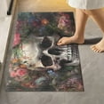thumbnail image 2 of SKYSONIC Bathroom Rug Mats Skull Flowers Art Print, Fluffy Plush Absorbent Bath Rugs Carpet with Non Slip Bottom for Bathroom Floor Toilet Tub and Shower, 2 of 7