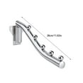 thumbnail image 4 of Transemion 2pieces 360° Rotating Folding Coat Racks Wall Mounted Organizer Laundry Room Drying Rack Wall 28cm, 4 of 6