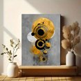 thumbnail image 6 of Gold Black Geometric Circles Canvas Print, Textured Modern Wall Art for Living Room Bedroom Office Hallway Entryway Decor, 6 of 8