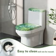 thumbnail image 4 of ZIATUBLE Palm Leaves Toilet Lid Seat Cover Elongated Toilet Lid and 2 Piece Tank Cover Sets for Bathroom Easy to Install Toilet Mat Protective Cover Soft Seat Covers Tank Lip Covers, 4 of 7