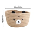 thumbnail image 3 of Woven Rope Storage Basket | Nursery Organizer | Foldable Cow Design with Ear Handles | Small Gift Basket for Baby Shower | Blanket Towel Holder for Desktop Bookshelf, 3 of 6
