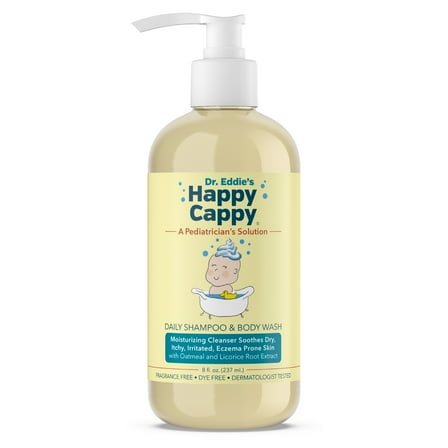 Dr. Eddie's Happy Cappy Daily Shampoo & Body Wash for Dry, Itchy, Sensitive, Eczema-Prone Skin, 8 oz