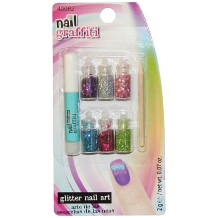 Hoof Nail Graffiti Mini Glitter Tube Kit 6pk