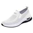 thumbnail image 2 of Orthopedic Walking Shoes for Women,2026 Womens Shoes,Woven Orthopedic Breathable Walking Sneaker Non-Slip Arch Support Slip on Shoes White 7, 2 of 6