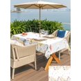 thumbnail image 5 of Outdoor Tablecloths with Umbrella Hole & Zipper, Watercolor Wildflowers Rectangle Tablecloth 52x70 Inch, Farmhouse Botanical Floral Herbs Waterproof Table Cloth, Patio/Pool/Picnic Table Covers, 5 of 8