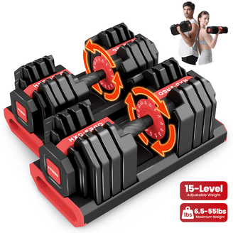 Lifepro, Adjustable Dumbbells Set, 2 to 43 lb, Quick Dial System