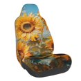 thumbnail image 1 of Wukai Sunflower Field Art Full Set Car Seat Covers with Soft Padding Universal Auto Front Seats Protector and Cushion Mat, 1 of 5