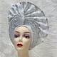 thumbnail image 2 of Aso oke auto gele headtie para mujer, gorra Africana hecha a mano, turbantes trenzados para boda nigeriana, envolturas para la cabeza, 7L0981, 2 of 4
