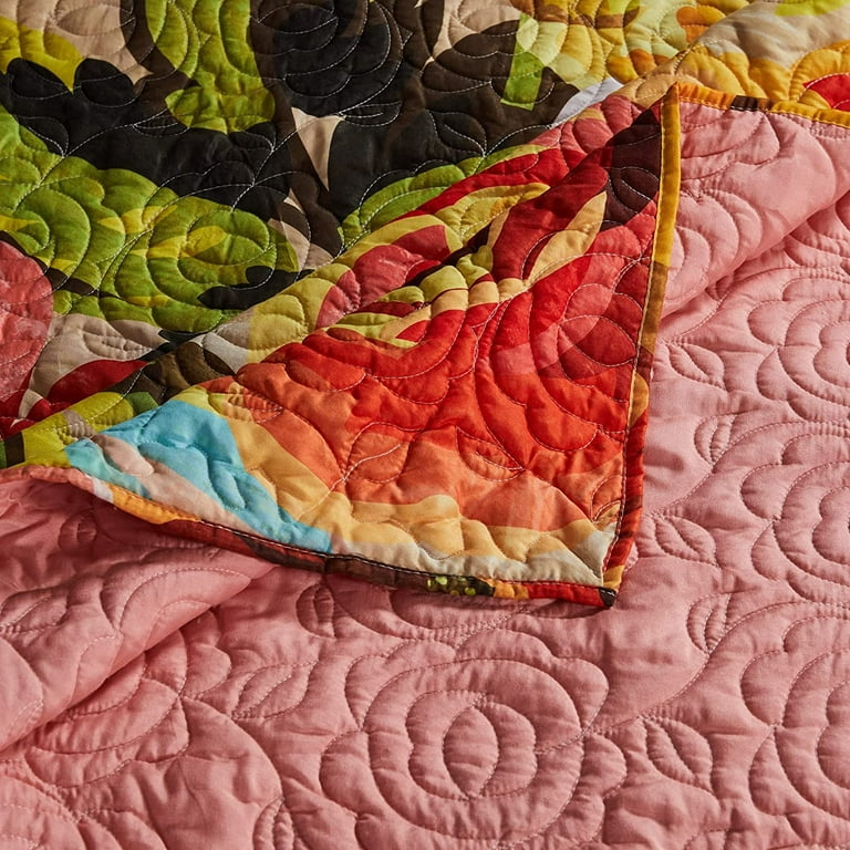 Greenland Home Fashions Senna Floral Boho Quilt Set 2-Piece