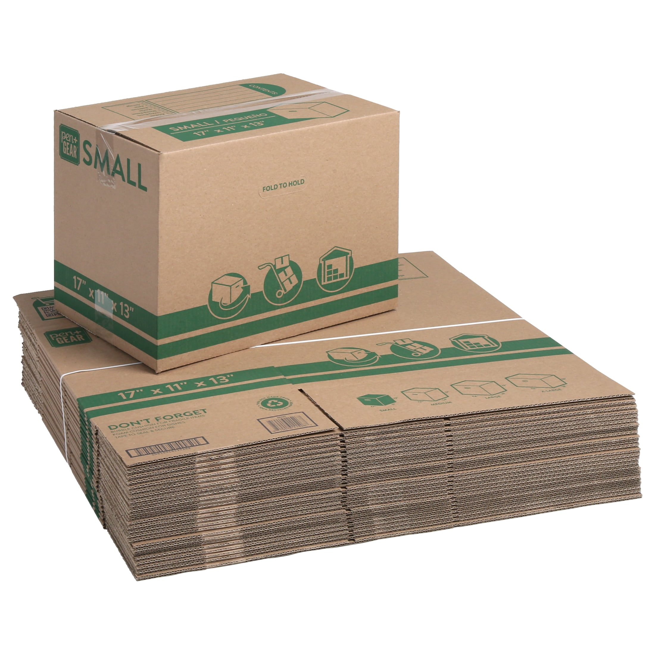 The Packaging Wholesalers Shipping Boxes Brown 4 x 4 x 4 Inches 25-Count 2-Pk 