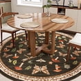 thumbnail image 3 of FairOnly Brown 3'x3'Modern Machine Washable Area Rug- Grass And Warblers Non Slip Stain Resistant Foldable Rugs for Bedroom Dining Room Living Room, 3 of 5