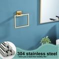 thumbnail image 6 of KOKOSIRI Hand Towel Ring Shower Towel Hanger Holder Bath Towel Holder Bathroom Lavatory Stainless Steel Wall Mount Brushed Gold B3004BG, 6 of 9