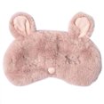 thumbnail image 1 of Sleeping Mask Cartoon Plush Bear Rabbit Elk Eye Cover Blindfold Sleep Mask, 1 of 6