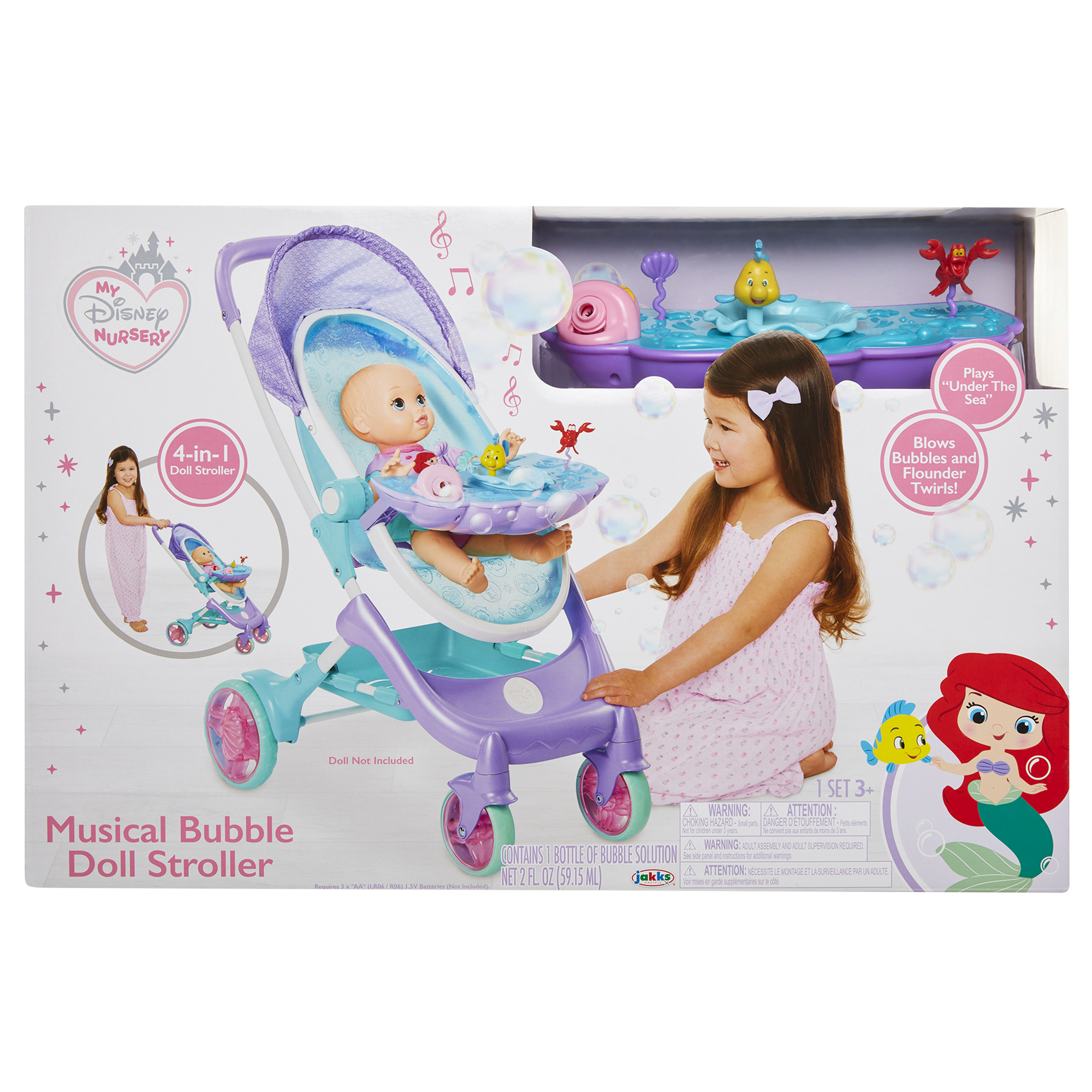 ariel doll stroller