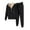 Black, variant on MIUOWANP Two piece Sets for Women Women's Loose Sleeved Plush And Thick Sports Casual Lap And Pants Set