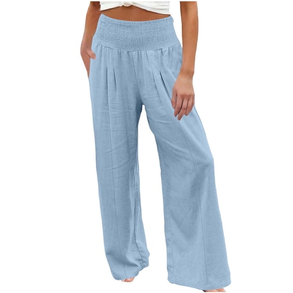 Hurxie Capris Jeans for Women High Waisted Trendy Pull On Elastic Waist Skinny Stretchy Denim Capri Pants Light Blue,L