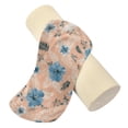 thumbnail image 2 of Cylindrical Pillow Decorative Neck Roll Pillow with Removable Washable Cover Roll Pillow for Knee Leg Neck Blue Flowers and Pink Leaves, 2 of 7