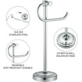 thumbnail image 4 of 17 Inch Polished Chrome Stand Towel Bar Hanger Hand Towel Bar Bathroom Vanity Countertop Towel Holder Free Standing Stainless Steel Towel Ring Hardware Accessories Towel Rack, 4 of 16