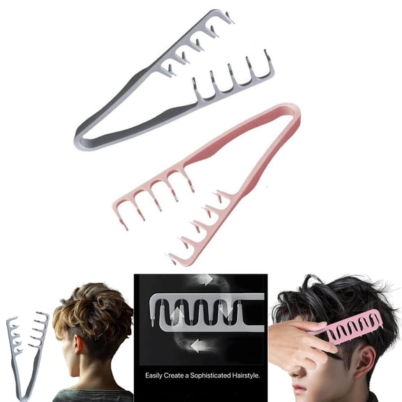 2Pcs Texture Comb, Volumizing Wide Tooth Hair Styling Comb, Foundation Capacity Apparatus Maximum Lift Roots Volume Tool, Bangs Seam Grooming Accessory for Women Men