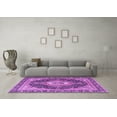 thumbnail image 3 of Ahgly Company Indoor Rectangle Medallion Purple Traditional Area Rugs, 2' x 3', 3 of 4