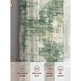 thumbnail image 6 of Sage Green Ombre Sheer Curtains 84 Inch Length 2 Panels Set, Gradient Abstract Art Vintage Voile Window Treatment Rod Pocket Curtains Sheers Drapes for Bedroom/Living Room/Kitchen 52"x84"x2, 6 of 7