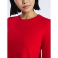 thumbnail image 4 of Free Assembly Women's and Women's Plus Cozy Yarn Crewneck Sweater with Long Sleeves, Lightweight, Sizes XS-4X, 4 of 5