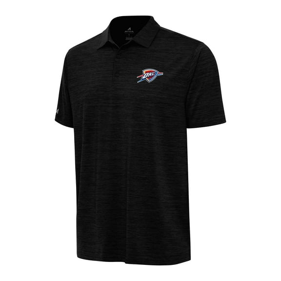 Men's Antigua  Heather Black Oklahoma City Thunder Layout Polo