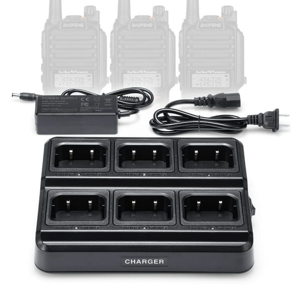 Cargador de escritorio de seis vías con base BAOFENG para UV-9G