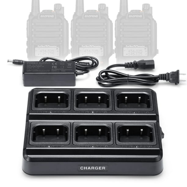Cargador de escritorio de seis vías con base BAOFENG para UV-9G