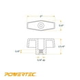 thumbnail image 5 of POWERTEC 32 inch Table Saw Miter T-Track Kit – Includes T-Bar, 5pcs T Knobs & 10pcs 1/4"-20, 1" Long Miter T Slot Bolts | Miter T Track Accessories for Table Saw & Router Table (72192N), 5 of 7