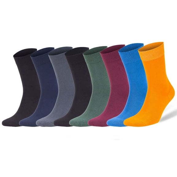 Men’s Eco-Friendly Bamboo Socks – 8 Pairs Sustainable, Odor-Free & Hypoallergenic Crew Socks