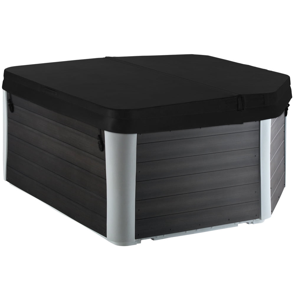 All New 2025 HydroLuxe Tahiti AC Arctic White/Charcoal Hot Tub - 4-Person, 22 Jets, Convertible 110v/230v