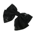 thumbnail image 4 of Unique Bargains 1 Pc Hair Barrettes Fashion Double Layer Bow Hair Clip Black, 4 of 5