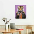 thumbnail image 2 of Nawypu  Tiger Wall Art Prints Tiger Printed on Purple Canvas Picture Wildlife Animal Paintings for Living Room Nursury Baby Shower Bedroom Home Decoration Poster, Cool Artwork Gift, 2 of 4
