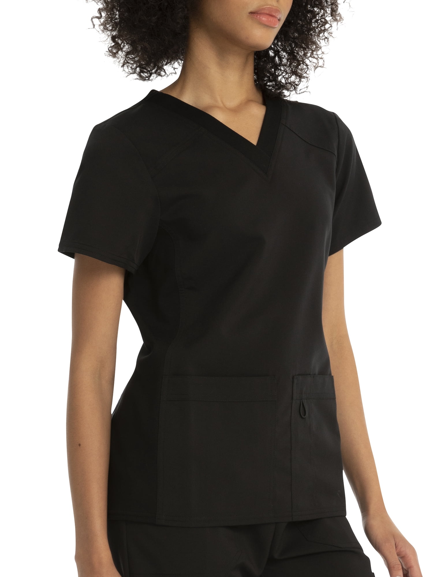 Scrubstar Women's Flexible Stretch Knit Side Panel V-Neck Scrub Top WD803