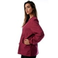 thumbnail image 2 of Just Love Women's Solid Scrub Jacket - Comfortable and Professional Uniform Coat (Burgundy, 2X), 2 of 3